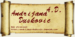 Andrijana Dušković vizit kartica